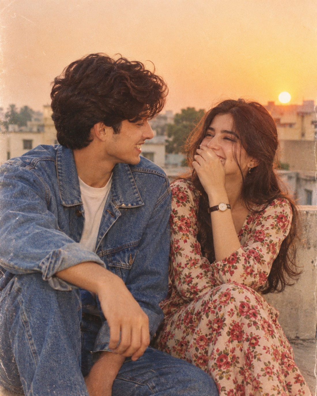 90s Analog Film Couple – AI photo prompt example