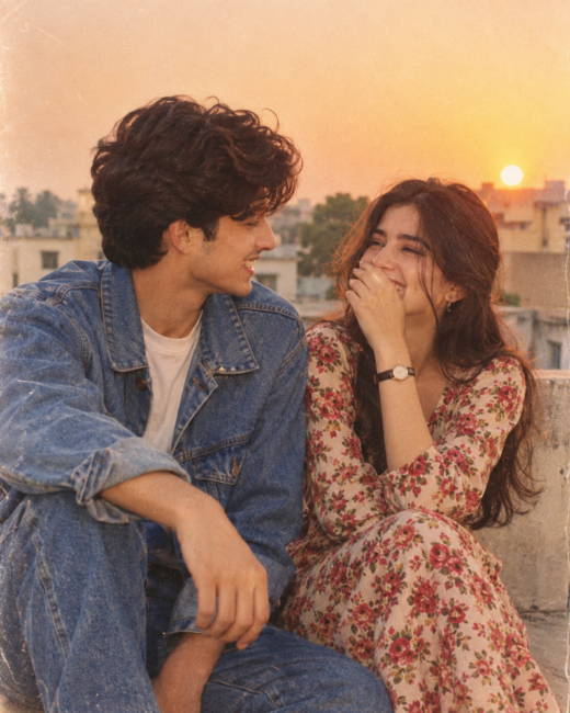 90s Analog Film Couple – AI photo prompt